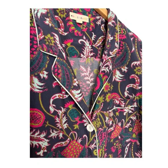ROLLER RABBITRARE! Cotton/Silk Livy Lounge Set in Navy Paisley, Size Large